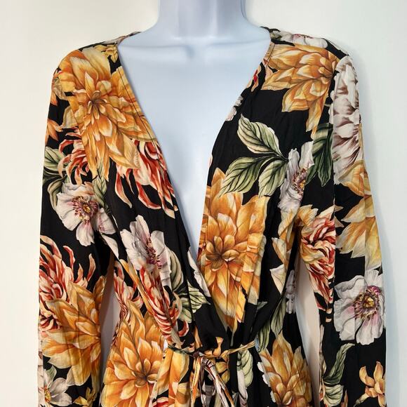 Maaji Glorious Garden Moonbow Maxi Kimono Swim Coverup Tropical Size M Floral - Picture 13 of 16